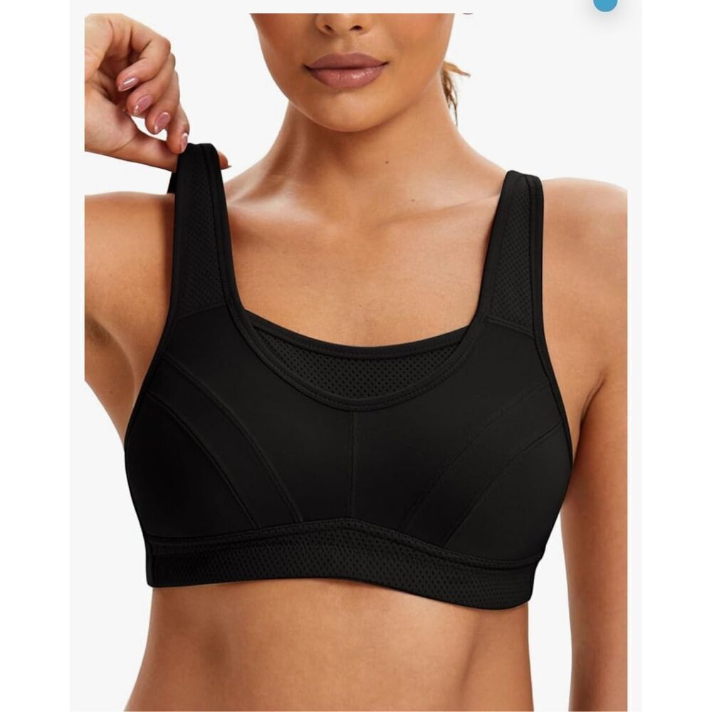 NEW Sports Bra High Impact Bust Full Coverage Adjustable Wirefree 44DDD